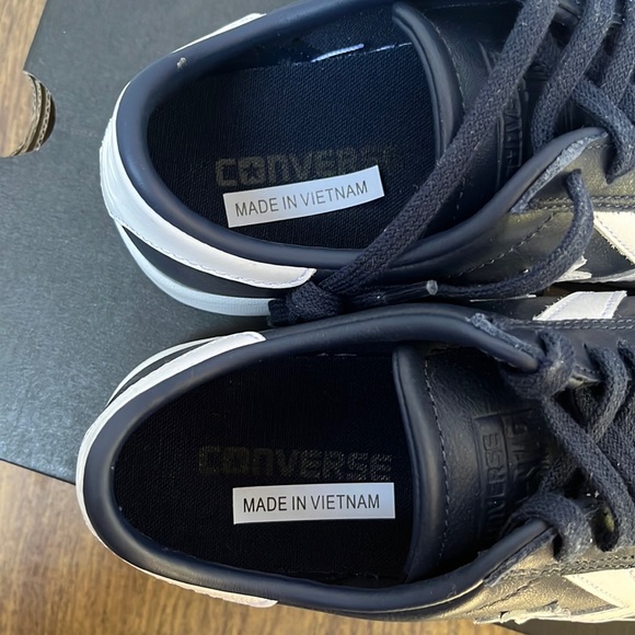 NIB Converse Breakpoint OX Obsidian White Leather Navy Blue Low Top Sneakers 6.5 - Picture 11 of 15